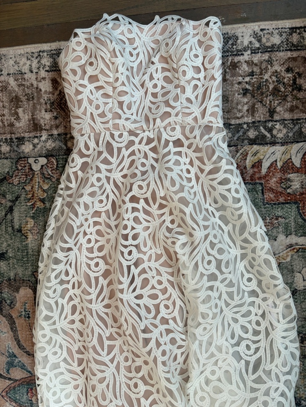 Milly Blush Lace-Trim Dress